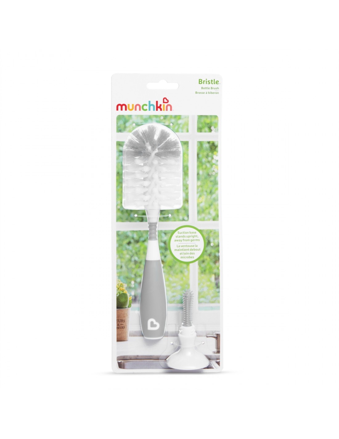 Βούρτσα Μπουκαλιών Γκρι Bristle Bottle Brush, Munchkin